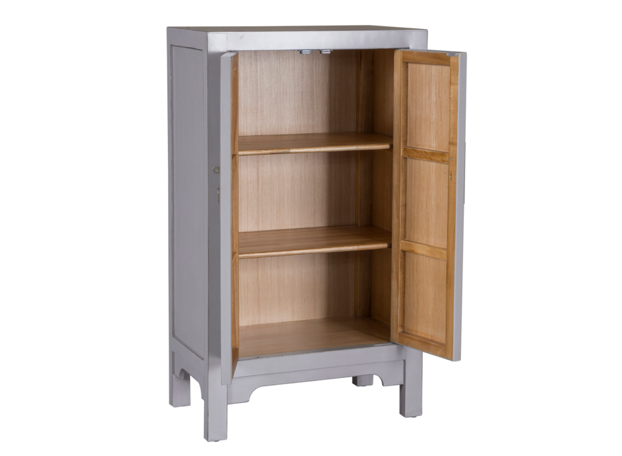 Armoire Chinoise Gris Pastel - Orientique Collection L70xP40xH120cm