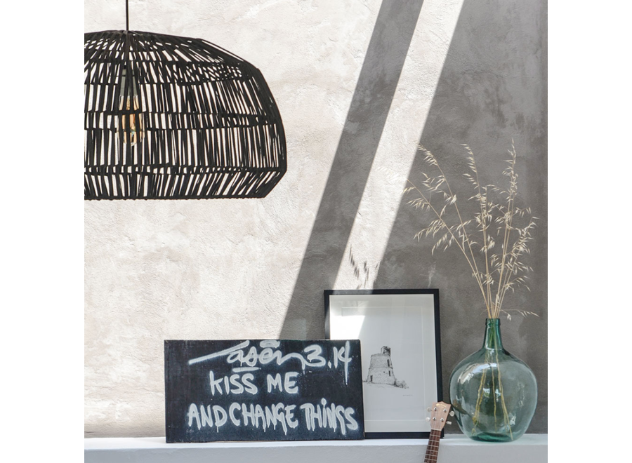 Bamboo Hanging Lamp Black - Andy D53xH30cm