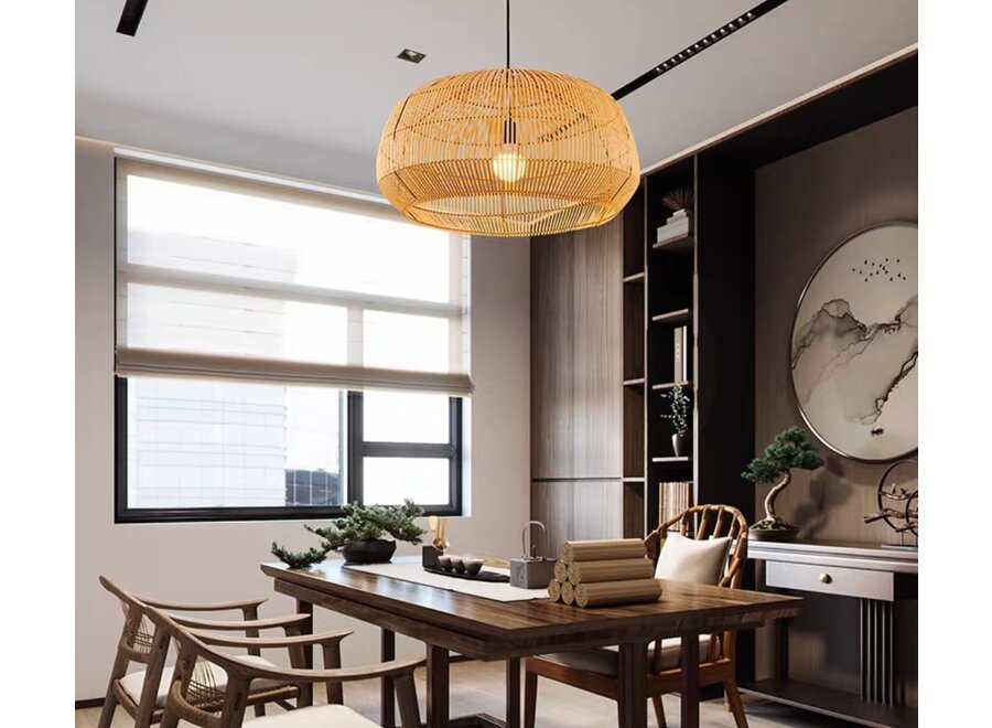 Lampada a Sospensione in Bambù Fatta a Mano - Ada D43xH25cm