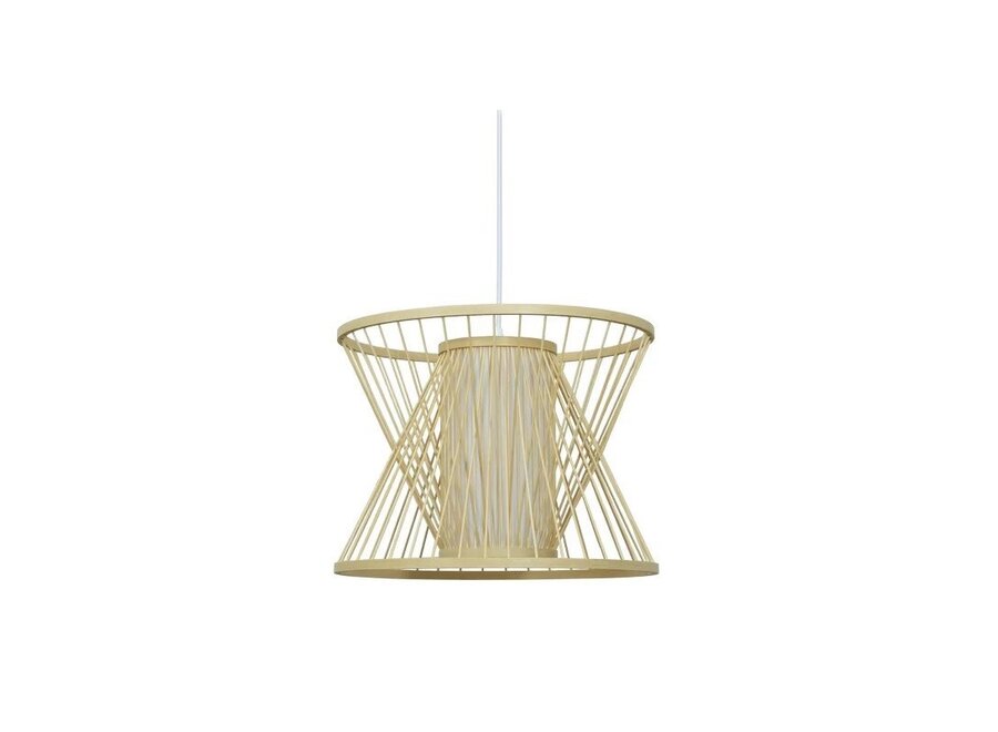 Bamboo Light Pendant Lampshade Handmade - Naomi D40xH35cm