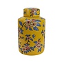 Vaso Ginger Jar Cinese in Porcellana Giallo Fiori Dipinto a Mano D20xA31cm