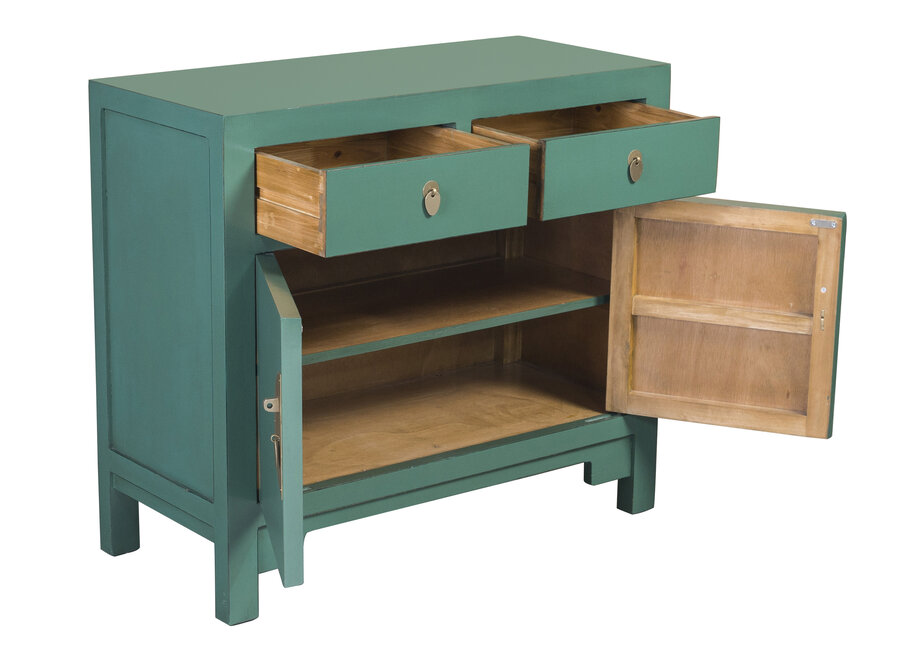 Chinese Cabinet Pine Green - Orientique Collection W90xD40xH80cm