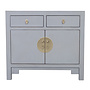 Chinesischer Schrank Pastellgrau - Orientique Kollektion B90xT40xH80cm