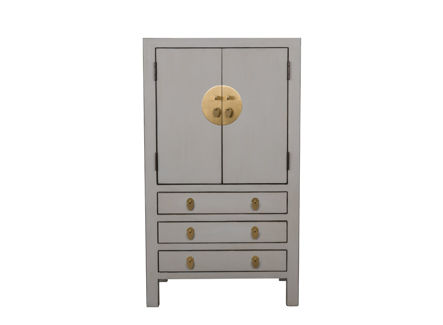 Chinese Cabinet Pastel Grey - Orientique Collection W63xD38xH110cm