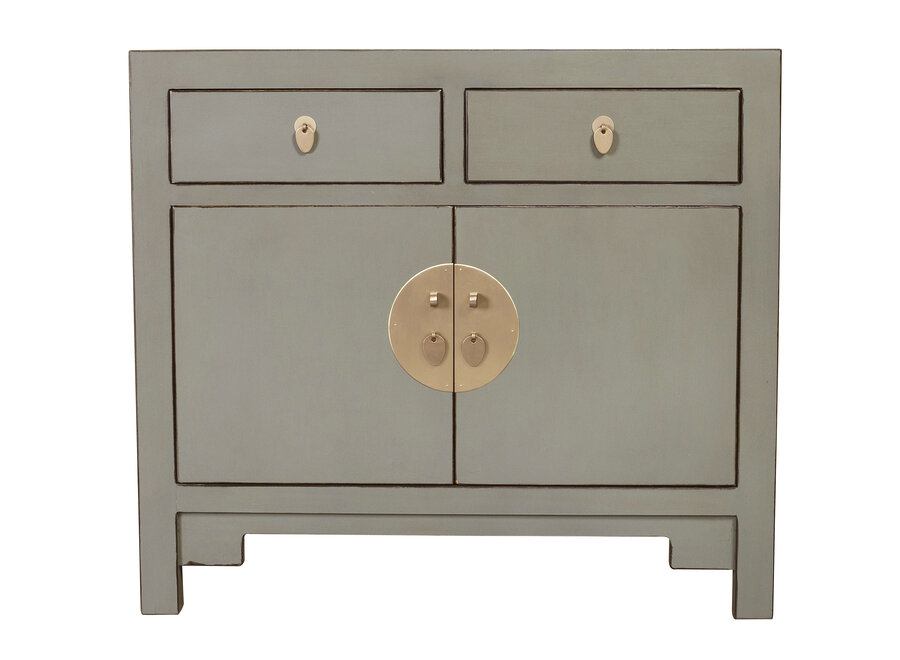 Chinese Cabinet Olive Grey - Orientique Collection W90xD40xH80cm