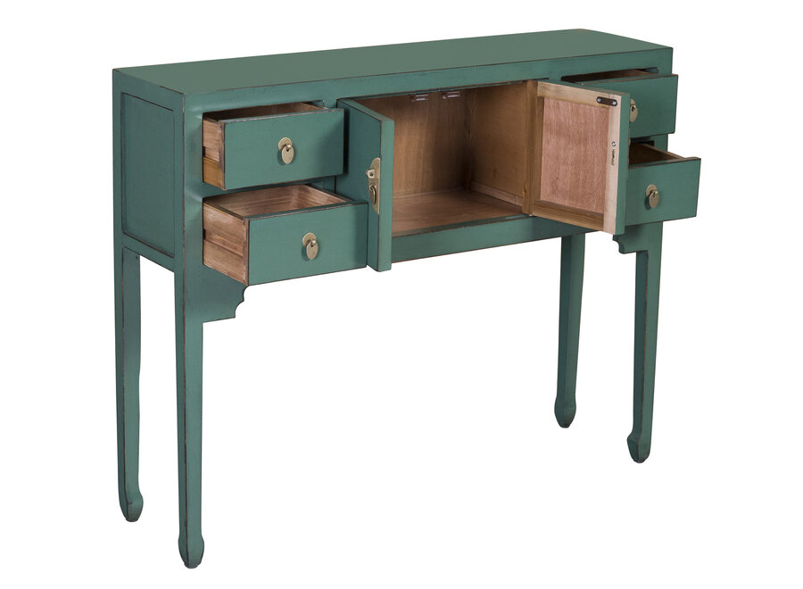 Mesa Consola China Verde Pino - Orientique Colección An100xP26xAl80cm