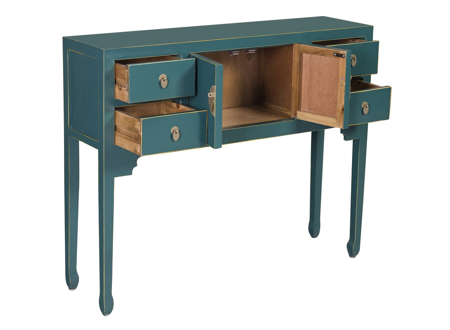 Consolle Cinese Verde Acqua - Orientique Collezione L100xP26xA80cm
