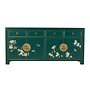 Credenza Cinese Verde Acqua Dipinto a Mano - Orientique Collezione L180xP40xA85cm