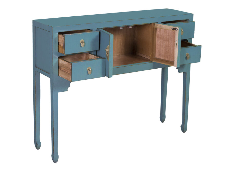 Chinesischer Konsolentisch Arctic Blau Grau - Orientique Collection B100xT26xH80cm