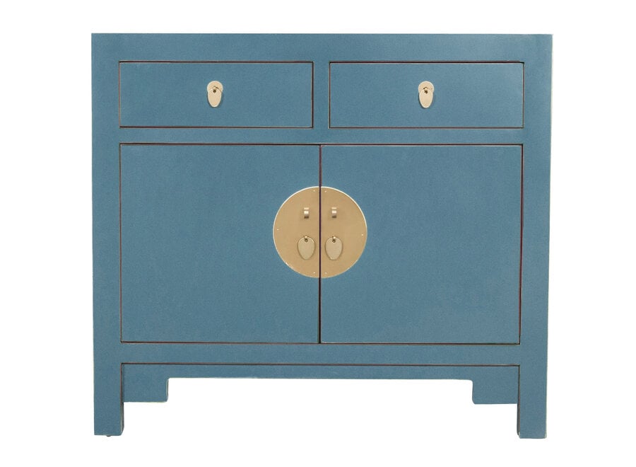 Chinese Cabinet Arctic Blue Grey - Orientique Collection W90xD40xH80cm
