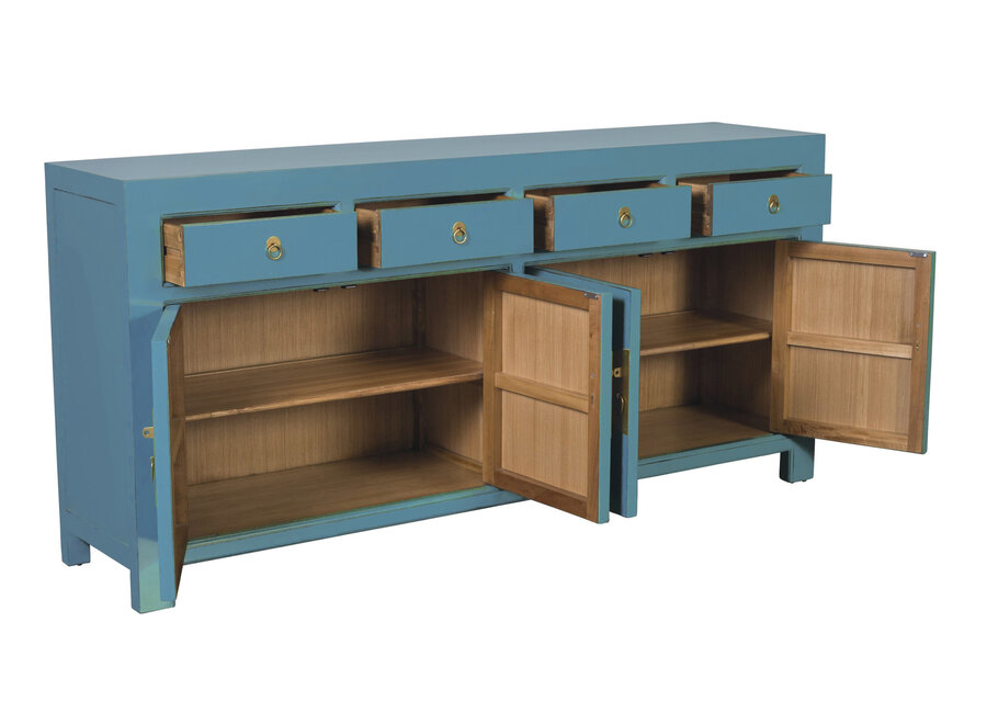 Chinesisches Sideboard Arctic Blau Grau - Orientique Kollektion B180xT40xH85cm