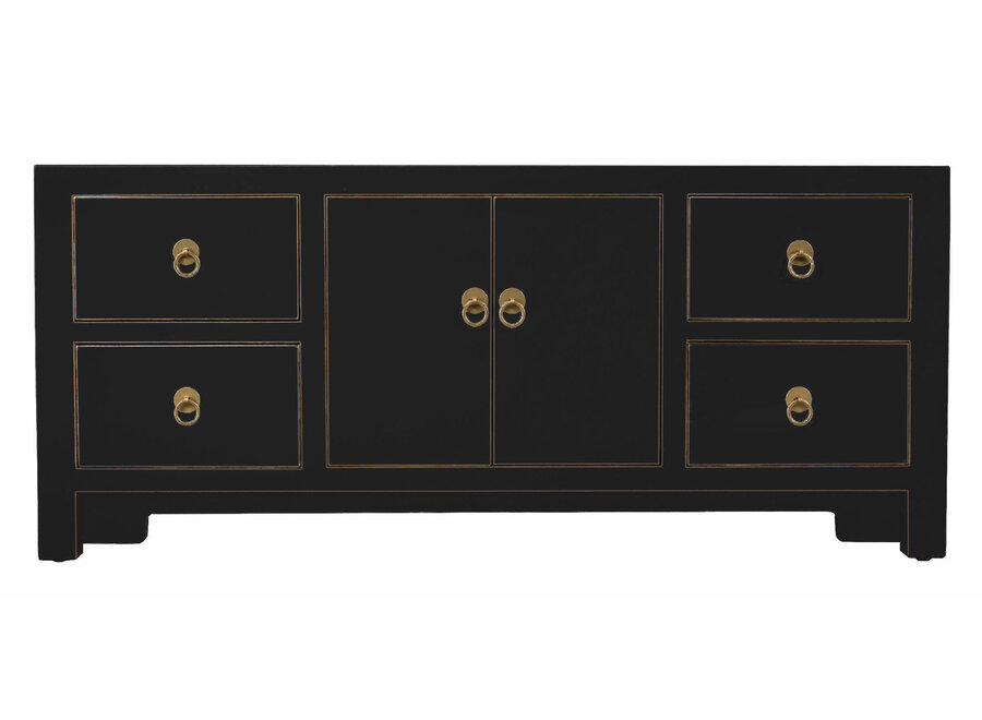 Mueble TV Chino Ónix Negro - Orientique Colección An106xP45xAl46cm