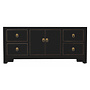 Chinesisches TV Lowboard Onyx Schwarz - Orientique Kollektion B106xT45xH46cm