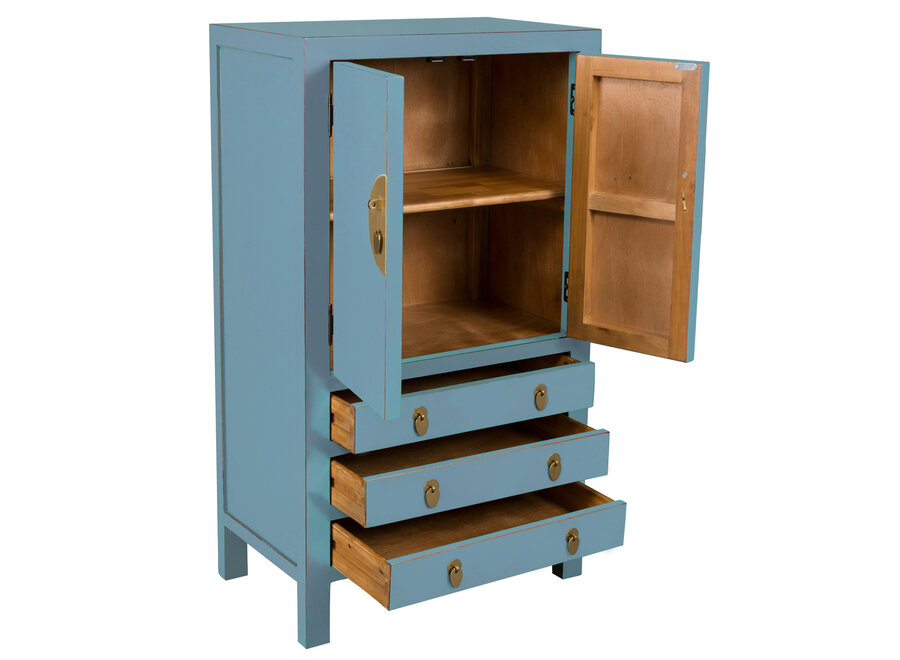 Chinese Cabinet Arctic Blue Grey - Orientique Collection W63xD38xH110cm