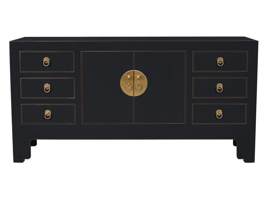 Mueble TV Chino Ónix Negro - Orientique Colección An121xP37xAl61cm