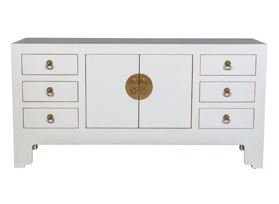 Mueble TV Chino Blanco Nieve - Orientique Colección An121xP37xAl61cm