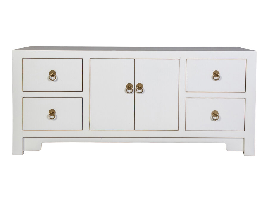 Mueble TV Chino Blanco Nieve - Orientique Colección An106xP45xAl46cm