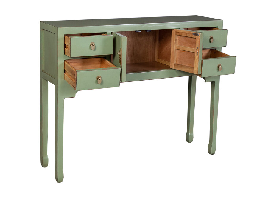 Mesa Consola China Verde Ceniza - Orientique Colección An100xP26xAl80cm