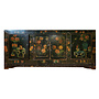 Antique Chinese Sideboard Black Handpainted W173xD45xH75cm