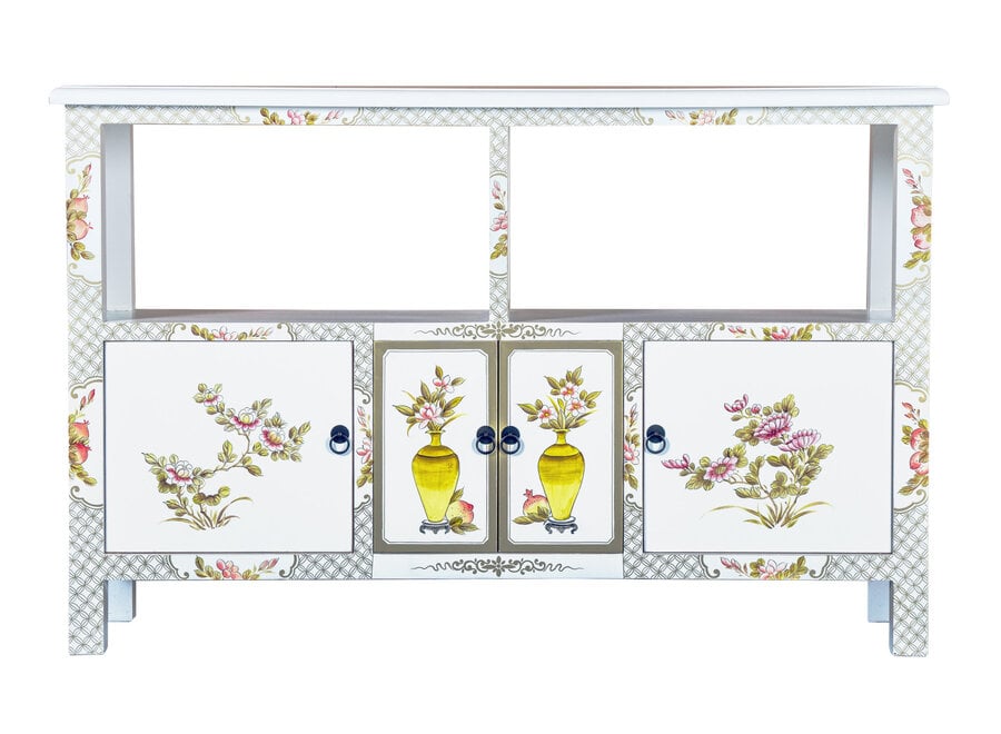 Chinese Sideboard White Hand-Painted W140xD33xH90cm