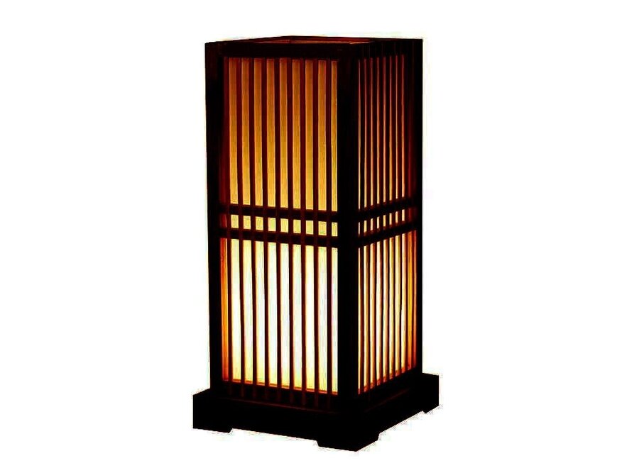 Japanese Table Lamp Shoji Black - Matsudo W20xD20xH41.5cm