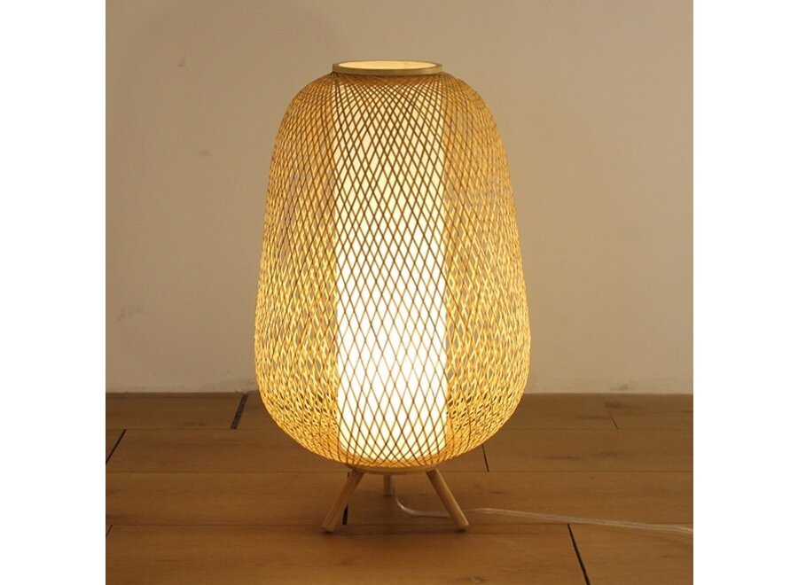 Bamboo Webbing Lamp Natural Handmade - Isha D38xH60cm