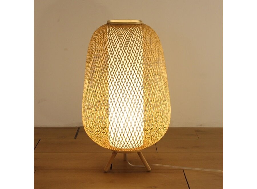 Bamboo Webbing Lamp Natural Handmade - Isolde D38xH60cm