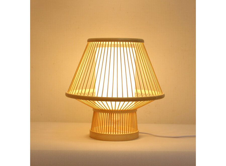 Lampe de Table en Bambou Fait Main - Layla D30xH30cm