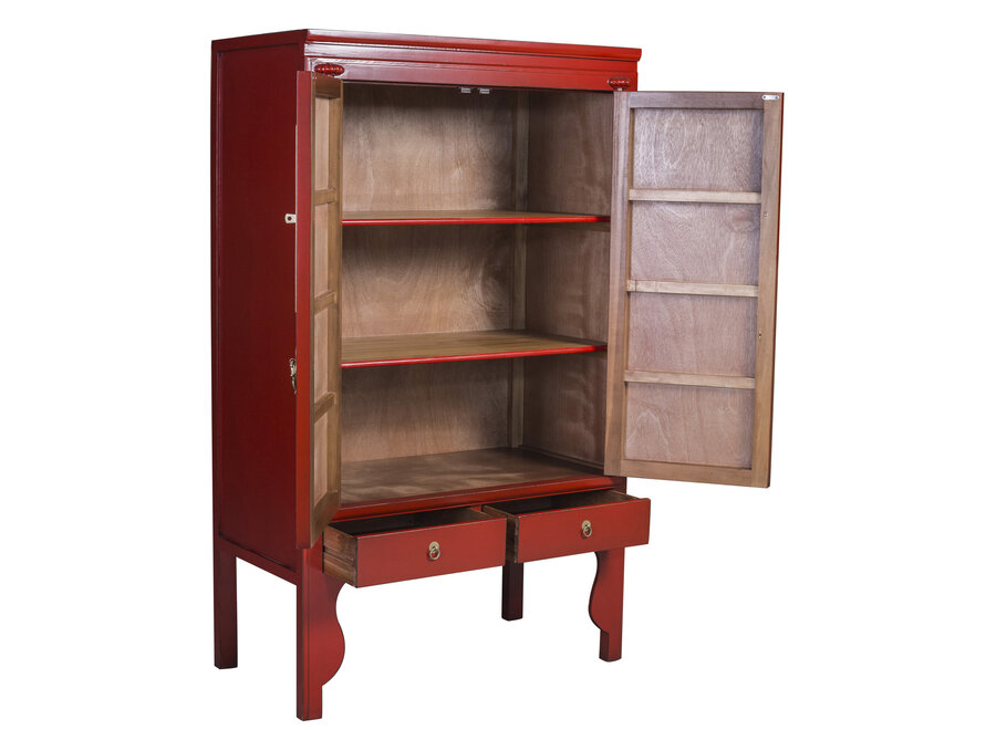 Chinese Wedding Cabinet Lucky Red - Orientique Collection W100xD55xH175cm