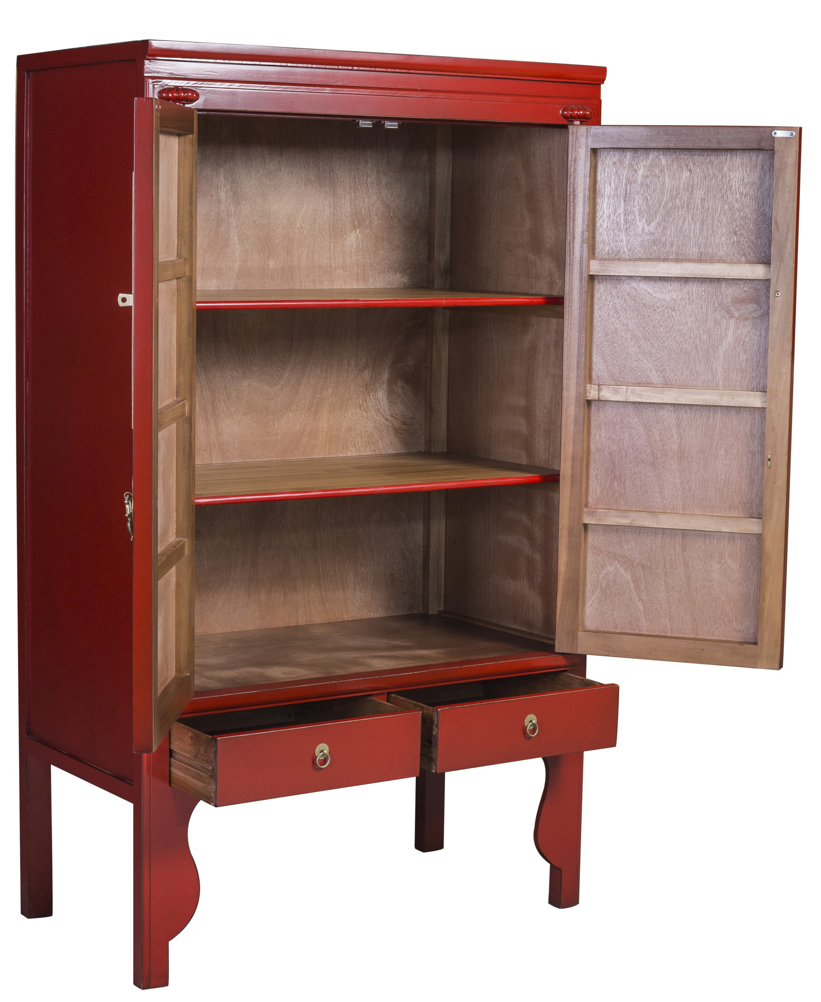 Armoire de Mariage Chinoise Lucky Rouge Orientique Collection L100xP55xH175cm Fine Asianliving