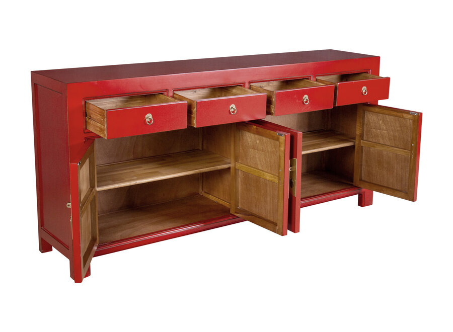 Chinesisches Sideboard Lucky Rot - Orientique Kollektion B180xT40xH85cm