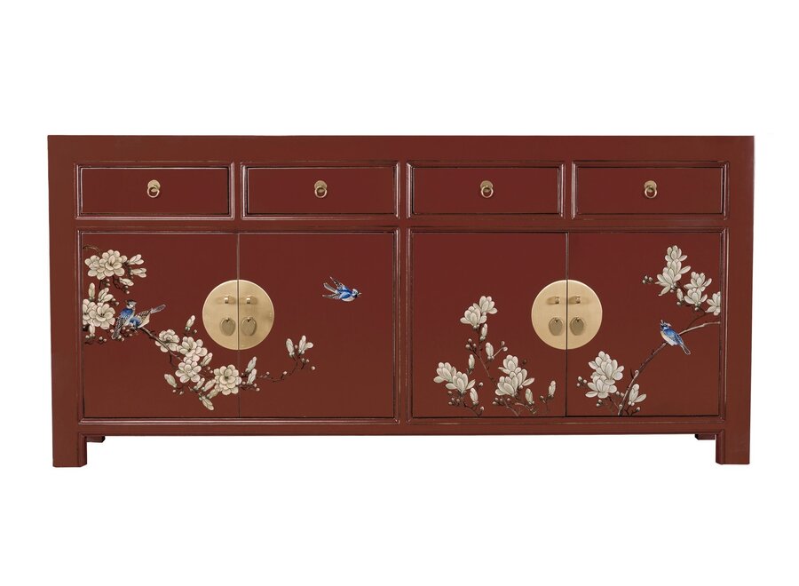 Chinese Sideboard Scarlet Rouge Hand-Painted - Orientique Collection W180xD40xH85cm