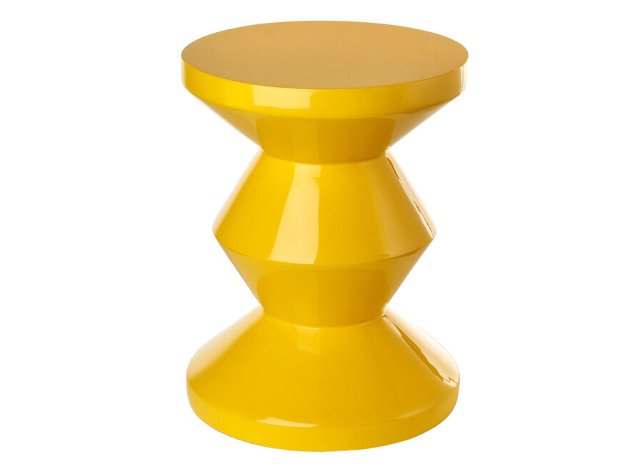 Ceramic Garden Stool Yellow Handmade - Kiran D33xH46cm