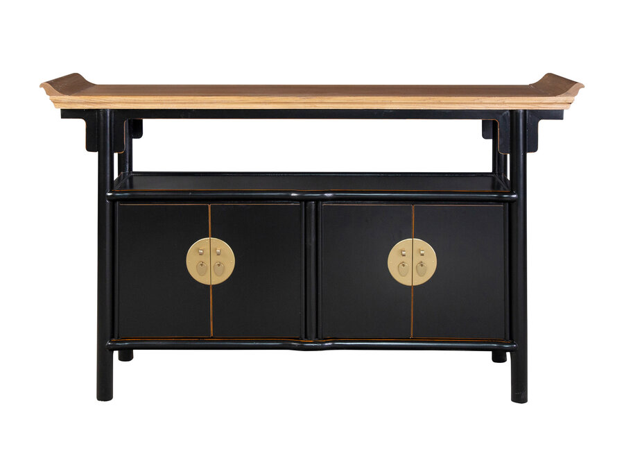 Credenza Cinese Onice Nero L143xP37xA87cm