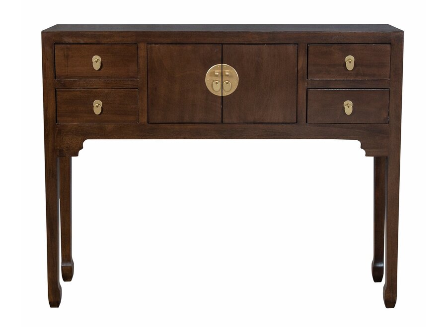Consolle Cinese Earthy Maronne - Orientique Collezione L100xP26xA80cm