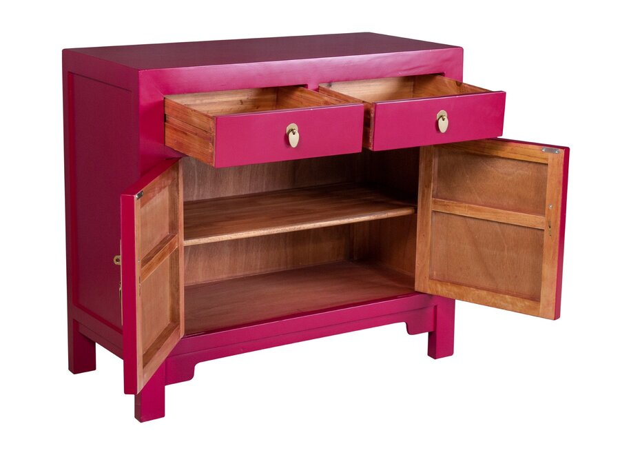 Armoire Chinoise Fuchsia Royale - Orientique Collection L90xP40xH80cm