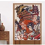 Noren Giapponese Samurai e Donna Giapponese L80xA130cm