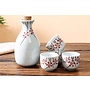 Sake Set Giftbox Red Sakura Handmade - Ohira Set/5