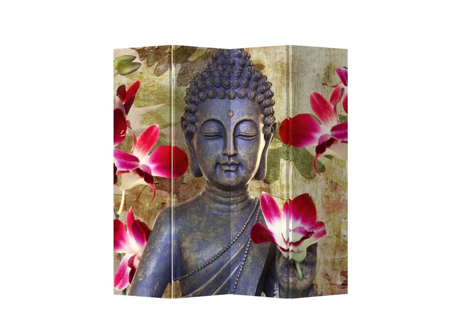 Paravent Raumteiler B160xH180cm 4-teilig Buddha