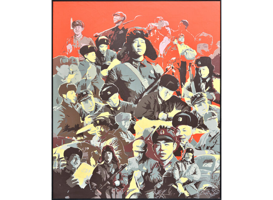 Oil Painting 100% Handpainted Black Frame 130x150cm Revolution