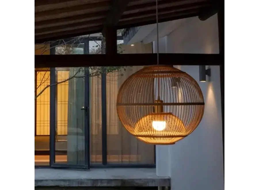 Lámpara de Techo Colgante de Bambú Hecha a Mano - Bailey D60xAl54cm