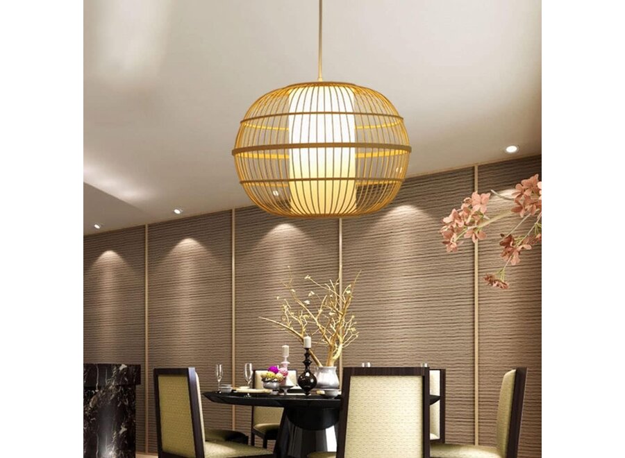 Suspension en Bambou Fait Main - Becca D46cm