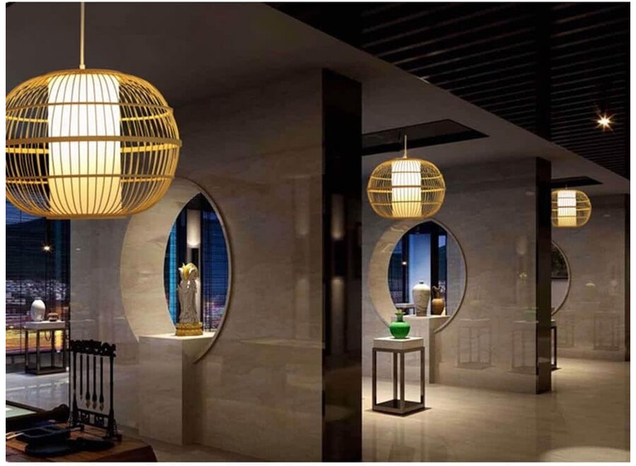 Suspension en Bambou Fait Main - Becca D46cm