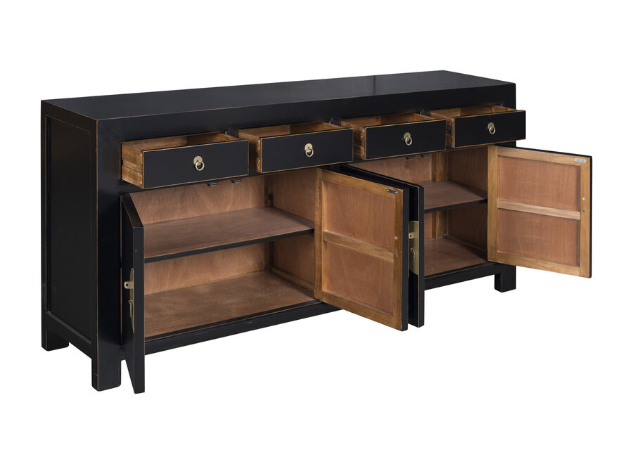 Buffet Chinois Onyx Noir - Orientique Collection L180xP40xH85cm