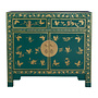 Chinese Cabinet Teal Butterflies Hand-Painted - Orientique Collection W90xD40xH80cm