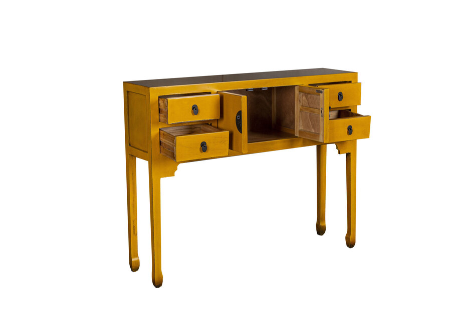 Chinesischer Konsolentisch Marigold Gelbe- Orientique Kollektion B100xT26xH80cm