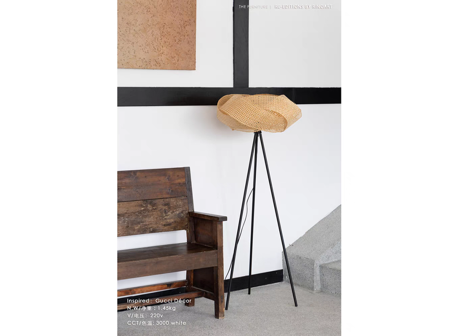 Lampadaire Bambou Fait Main - Kaia D55xH160cm