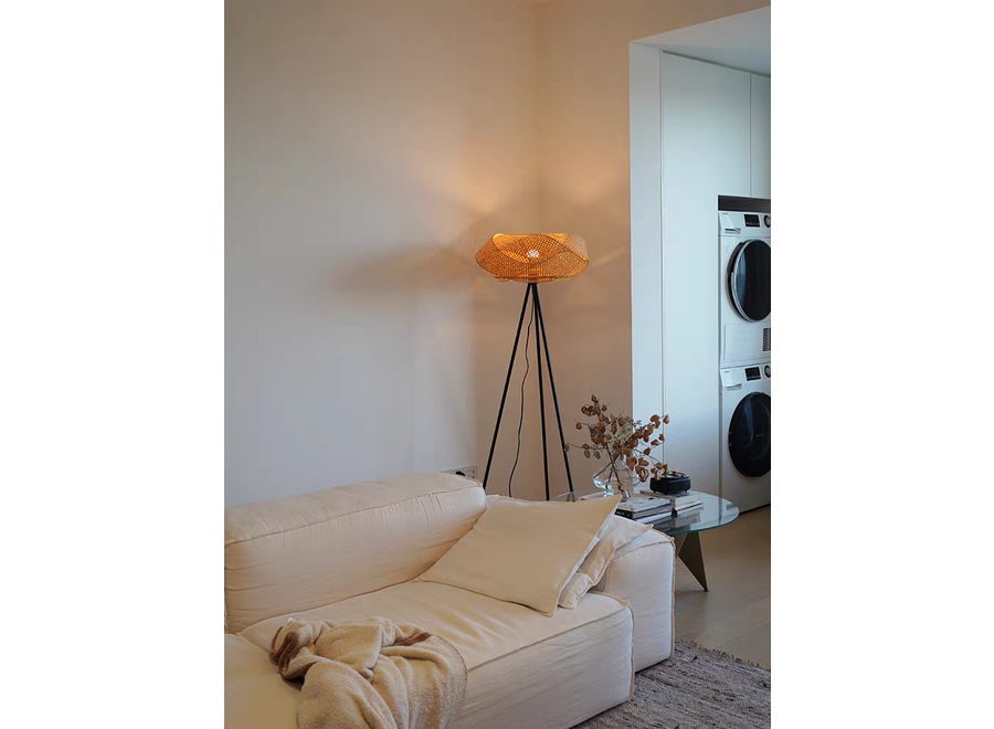 Lampadaire Bambou Fait Main - Kaia D55xH160cm