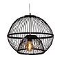Bamboo Lampshade Pendant Light Black Handmade - Lucas D50xH40cm