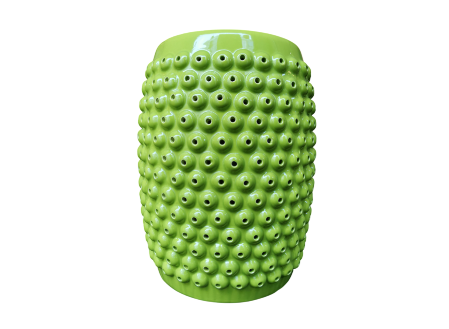 Tabouret Céramique Vert Dots Fait Main D33xH46cm